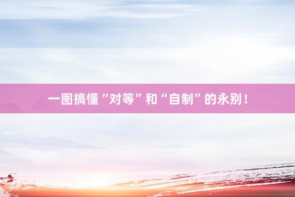 一图搞懂“对等”和“自制”的永别！