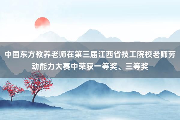 中国东方教养老师在第三届江西省技工院校老师劳动能力大赛中荣获一等奖、三等奖