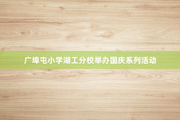 广埠屯小学湖工分校举办国庆系列活动